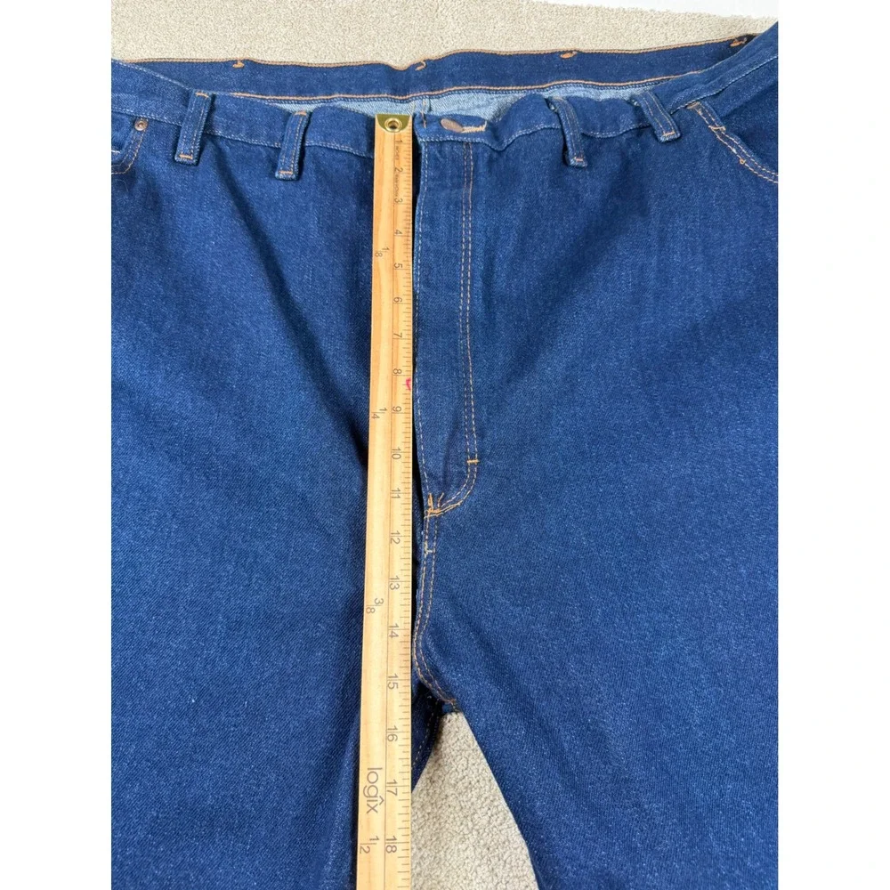 Red Kap Mens 54x37 Industrial Work Jeans Dark Wash Denim PD60PW5 Blue Cotton